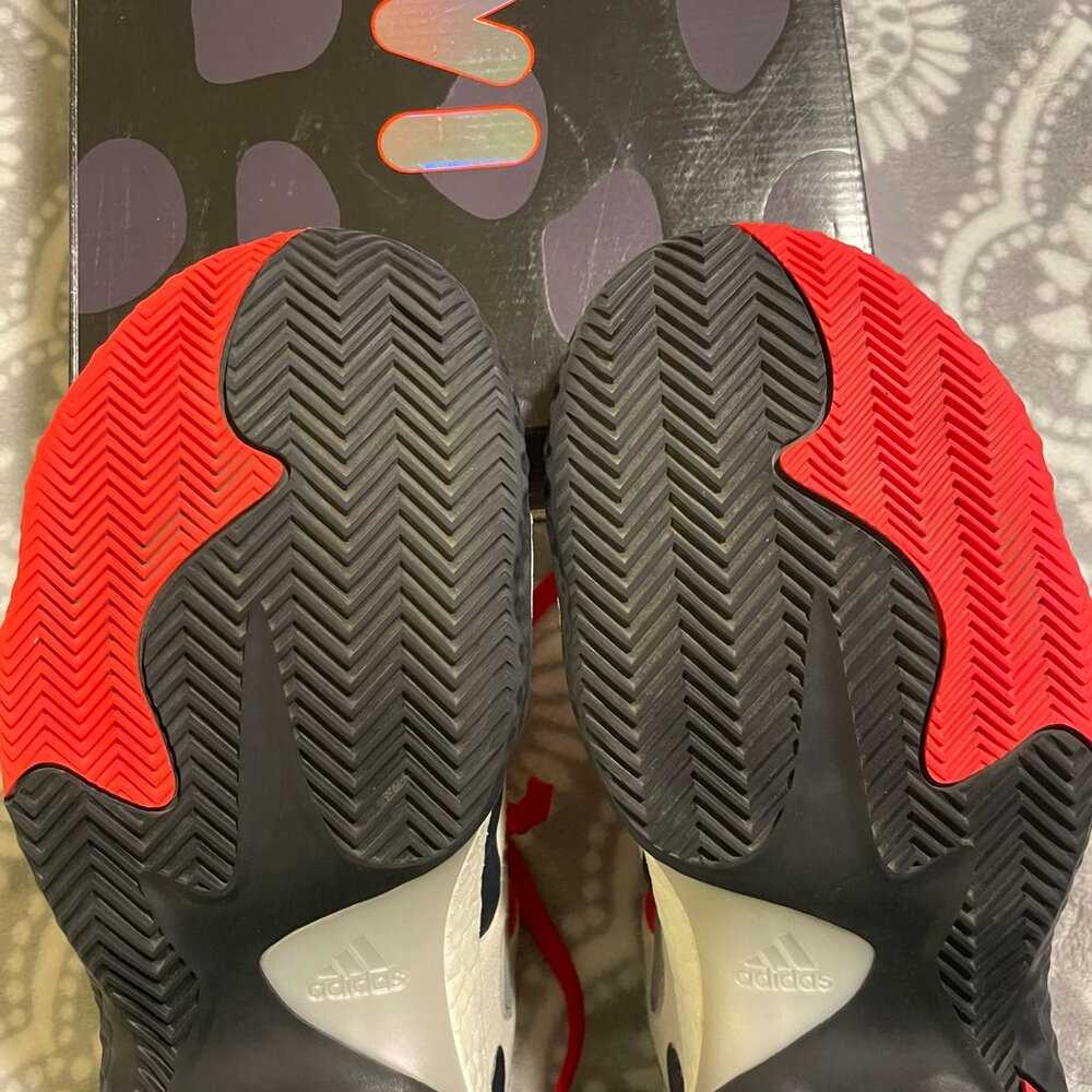 Adidas Harden Vol. 6 White Vivid Red Legend Ink 2022, men's 10 🏀 - Picture 14 of 15